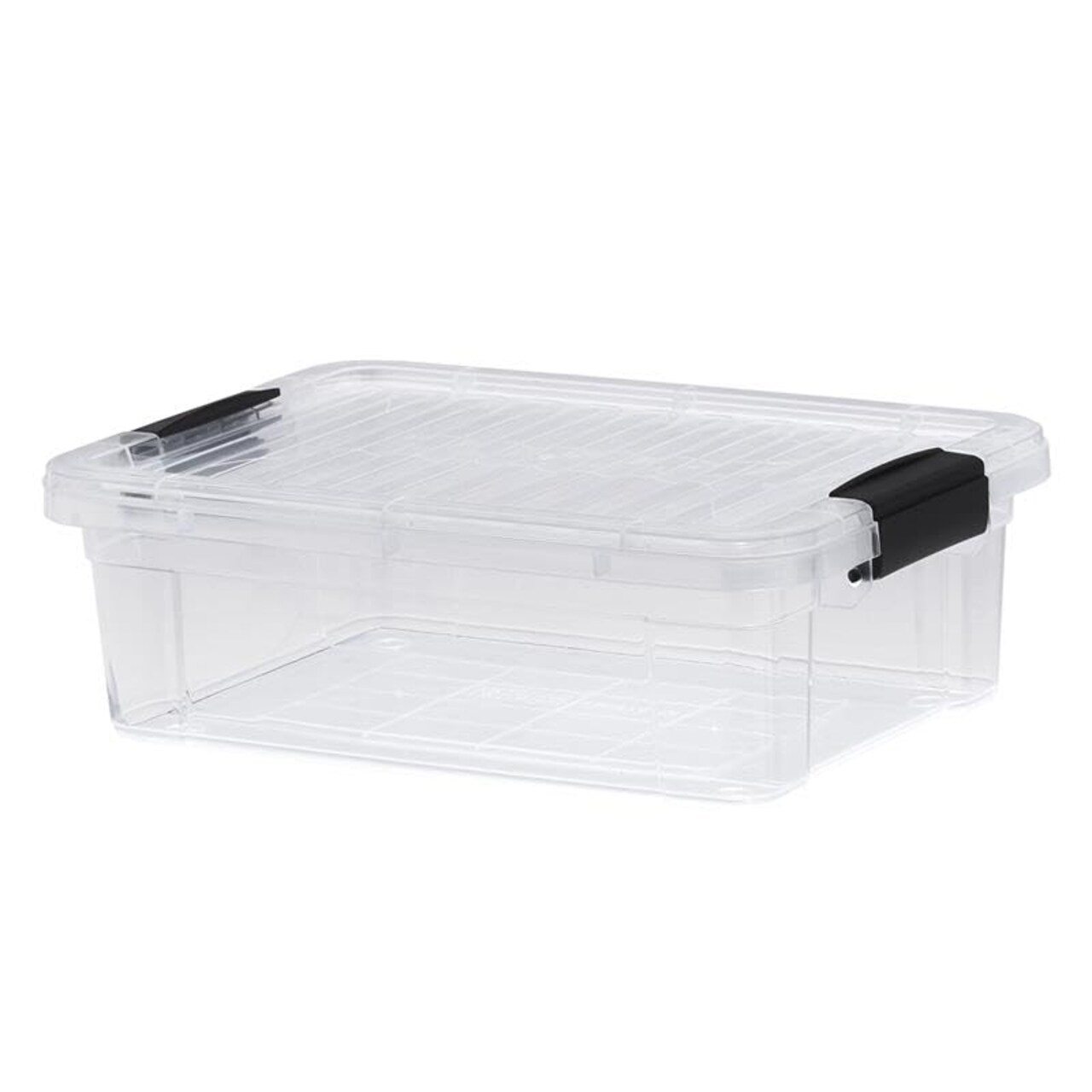 Superio Clear Storage Box with Lid, Plastic Container Bins for Organizing, Stackable Crates, BPA Free, Non Toxic, Odor Free, Organizers for Home, Office, School, and Dorm